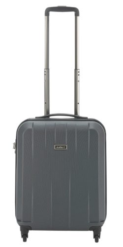 Antler Quadrant Small 4 Wheel Hard Suitcase - Black/Silver.